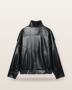 Noor Asymmetric Zip Faux Leather Jacket