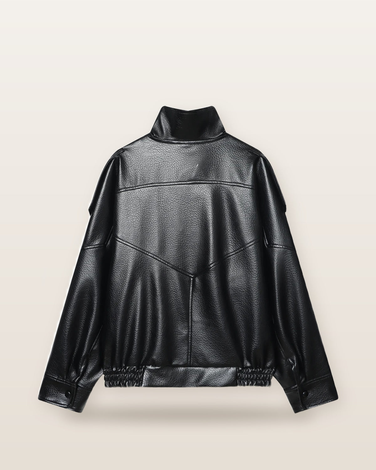Noor Asymmetric Zip Faux Leather Jacket