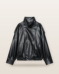 Noor Asymmetric Zip Faux Leather Jacket