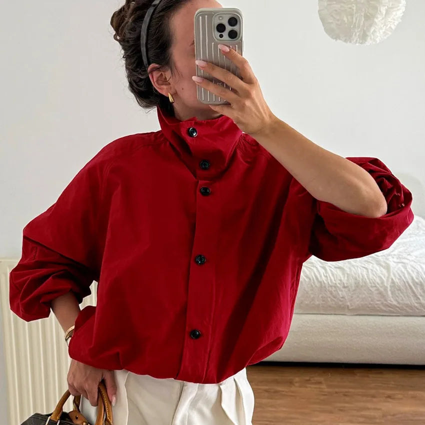 Lotte High Neck Cropped Jacket