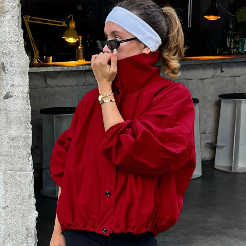 Lotte High Neck Cropped Jacket