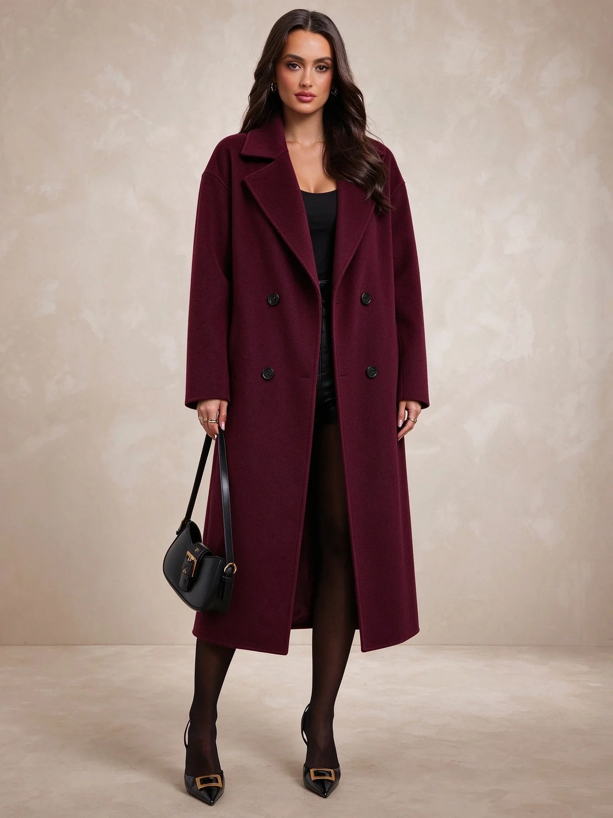 Hana Double-Breasted Longline Coat