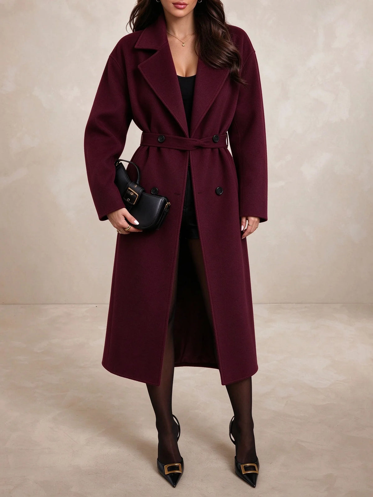 Hana Double-Breasted Longline Coat