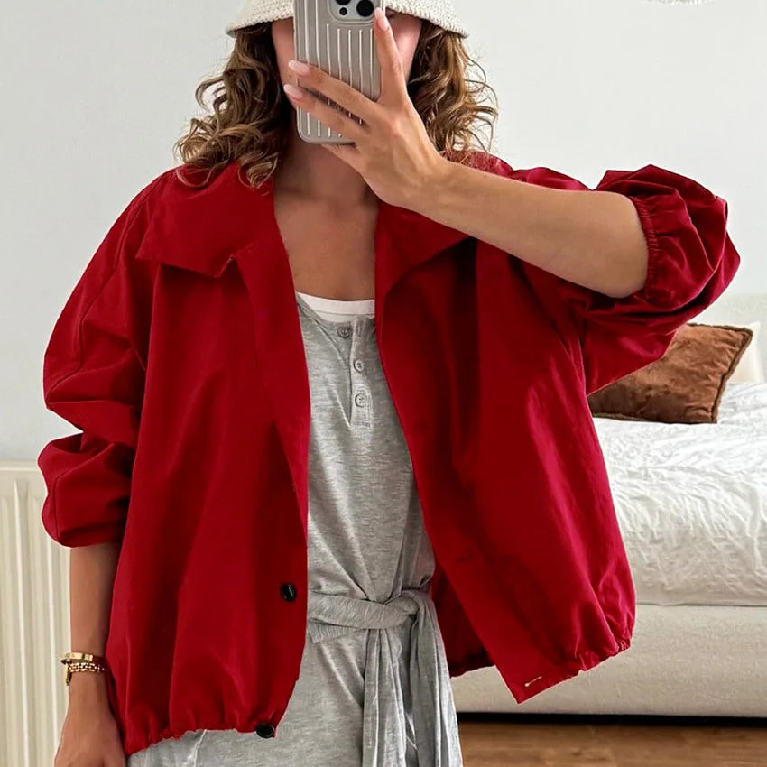 Lotte High Neck Cropped Jacket