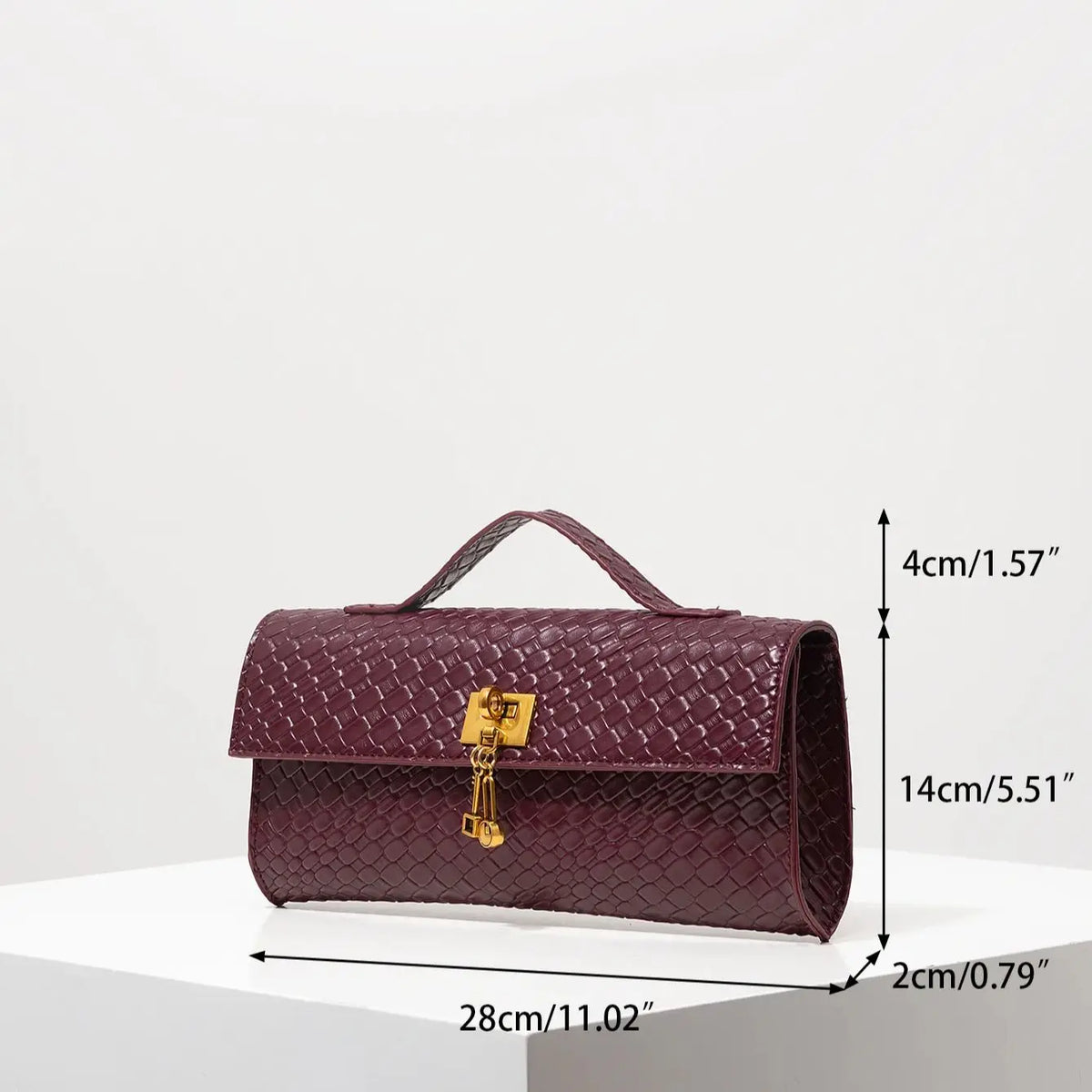 Gia Woven Top Handle Clutch Bag