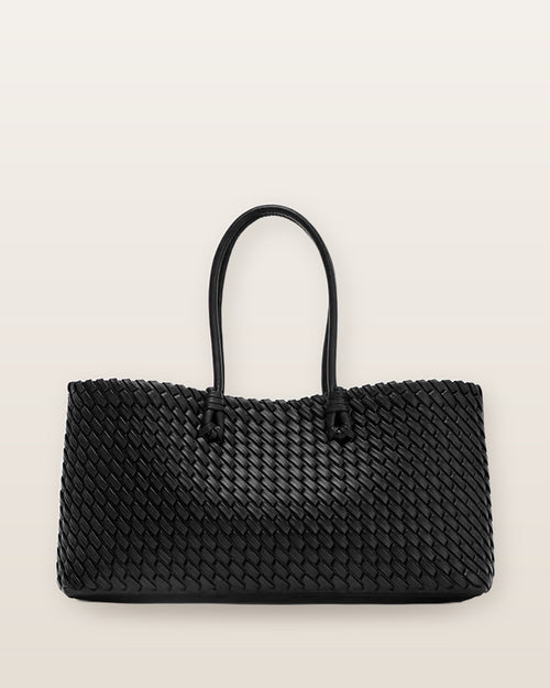 Ada Woven East-West Tote Bag - Laluva