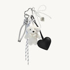 Bear Plush Bag Charm White - Laluva