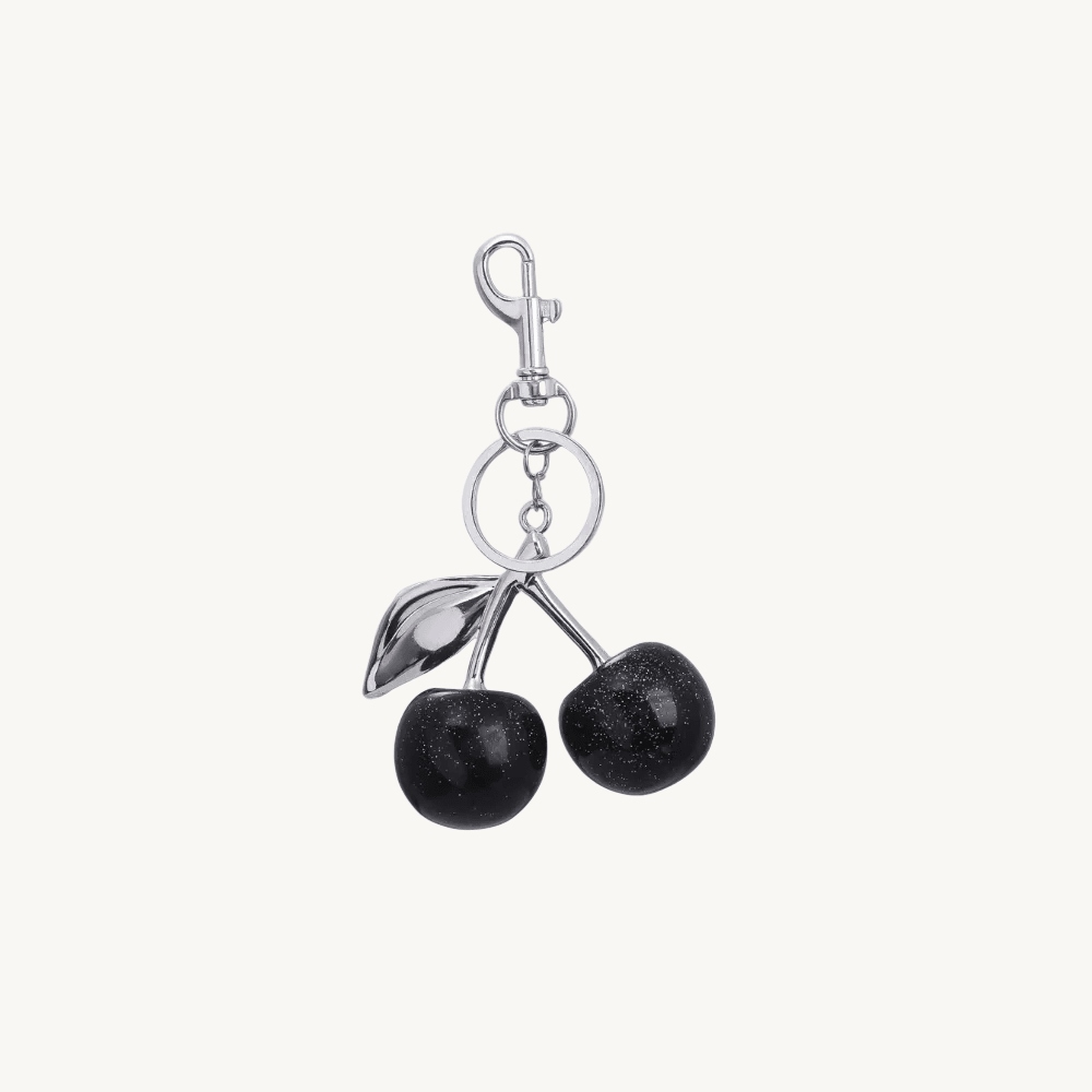 Cherry Bag Charm Set Black - Laluva