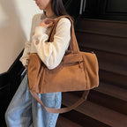 Cora Corduroy Barrel Duffle Bag - Laluva