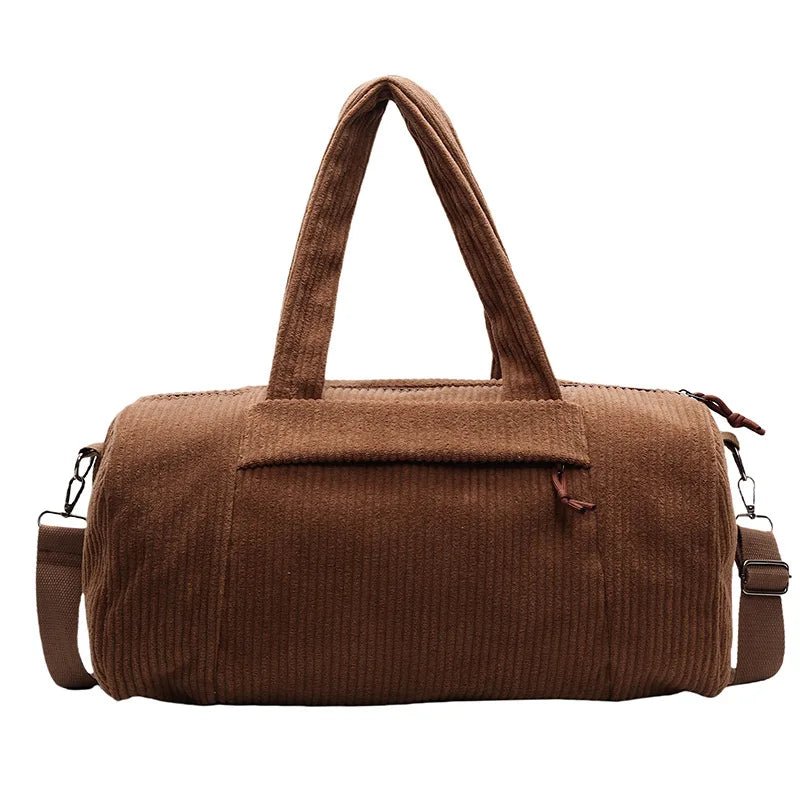 Cora Corduroy Barrel Duffle Bag - Laluva