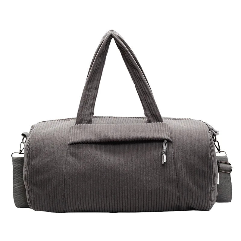 Cora Corduroy Barrel Duffle Bag - Laluva