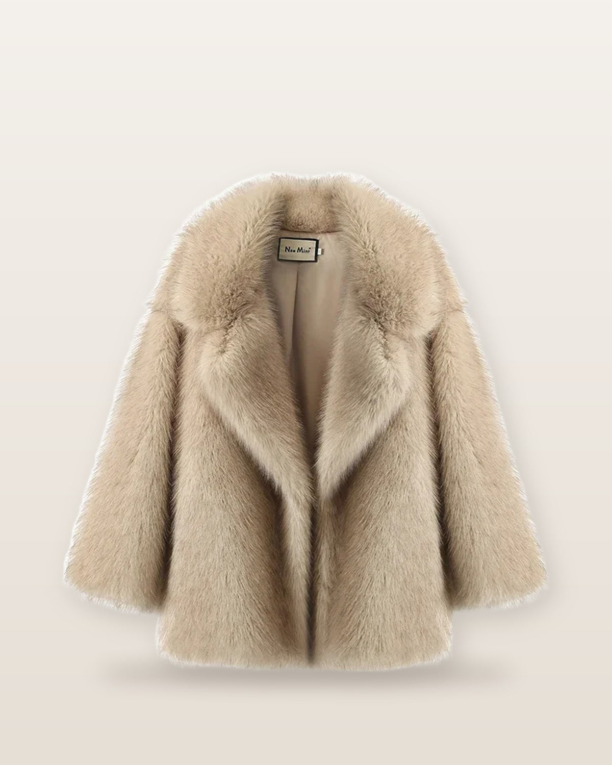 Willa Oversized Gradient Faux Fur Coat - Gray