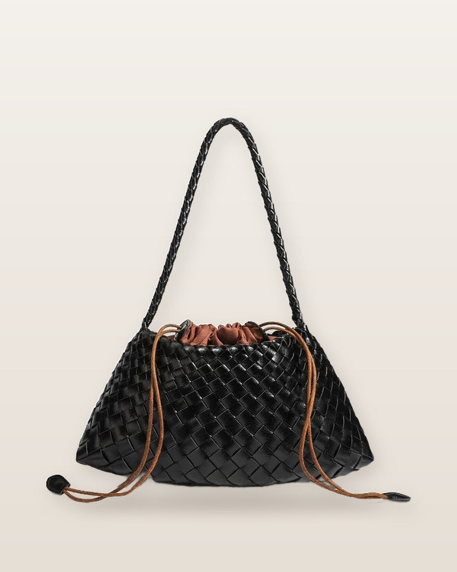 Elodie Woven Crescent Shoulder Bag
