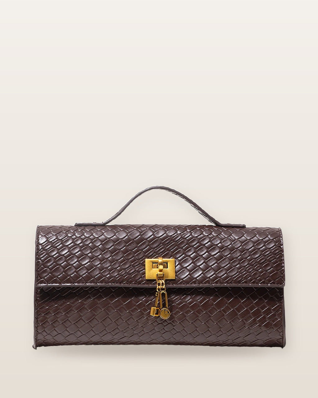 Gia Woven Top Handle Clutch Bag - Laluva