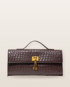 Gia Woven Top Handle Clutch Bag - Laluva