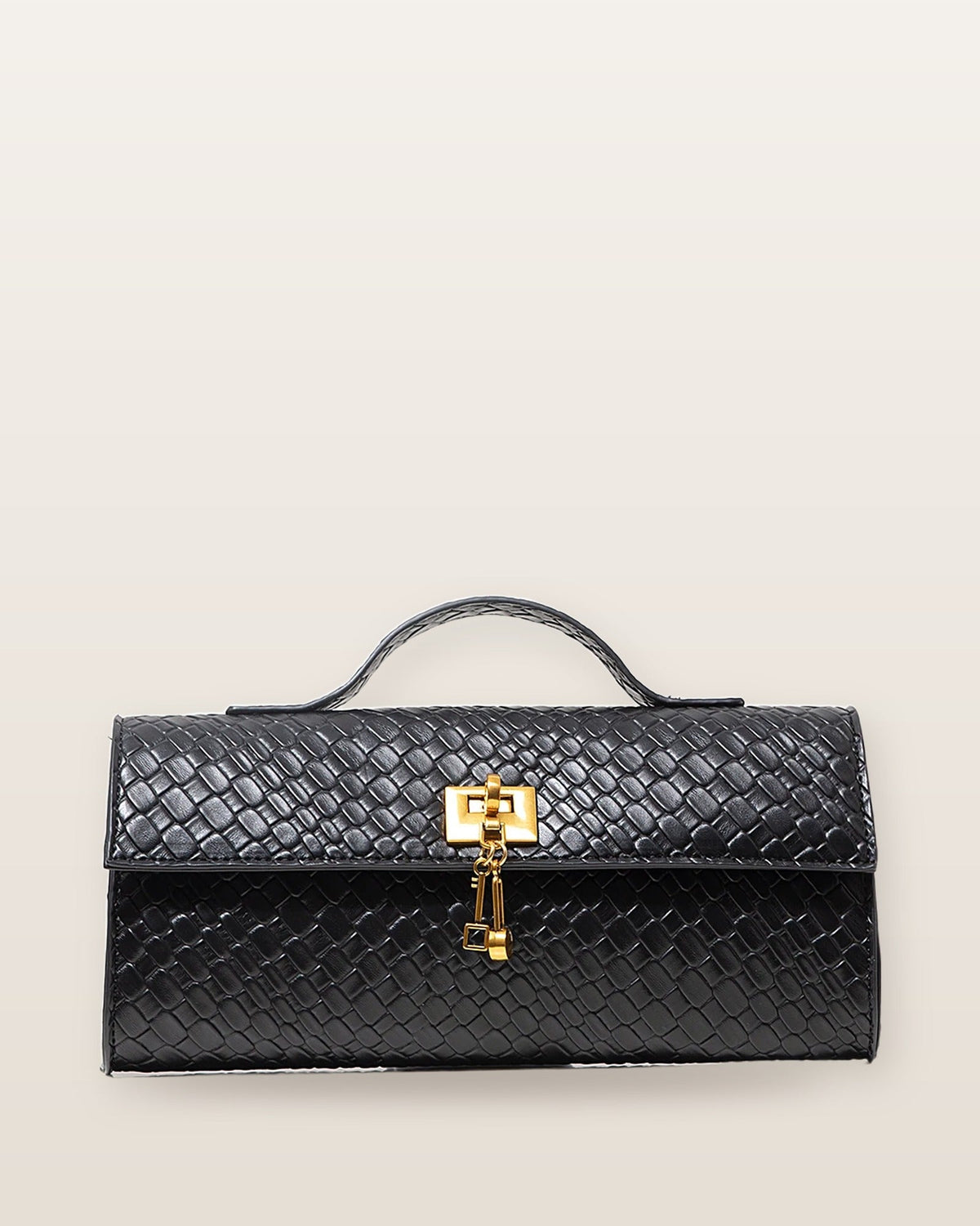 Gia Woven Top Handle Clutch Bag - Laluva