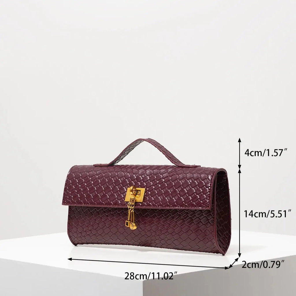 Gia Woven Top Handle Clutch Bag - Laluva