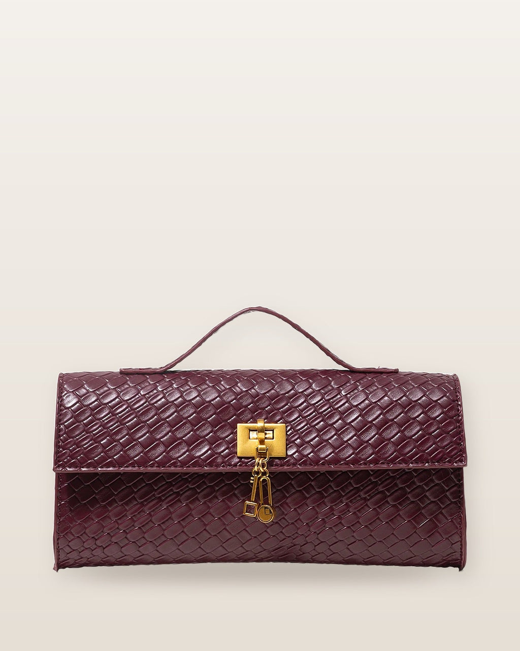 Gia Woven Top Handle Clutch Bag - Laluva