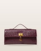 Gia Woven Top Handle Clutch Bag - Laluva