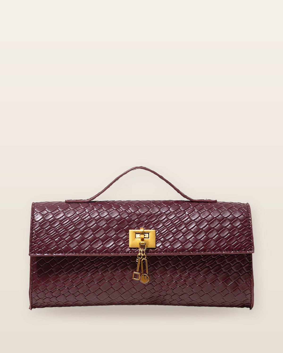 Gia Woven Top Handle Clutch Bag - Laluva