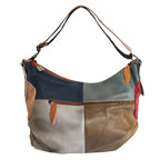 Greta Patchwork Leather Hobo Bag - Laluva