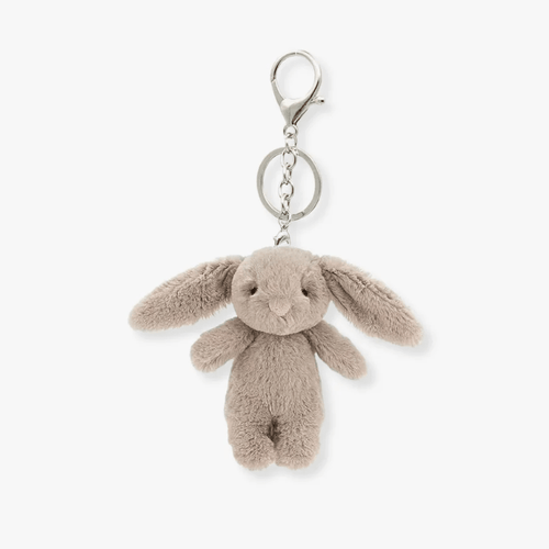 Handmade sheepskin bunny bag charm - Laluva