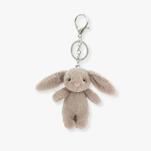 Handmade sheepskin bunny bag charm