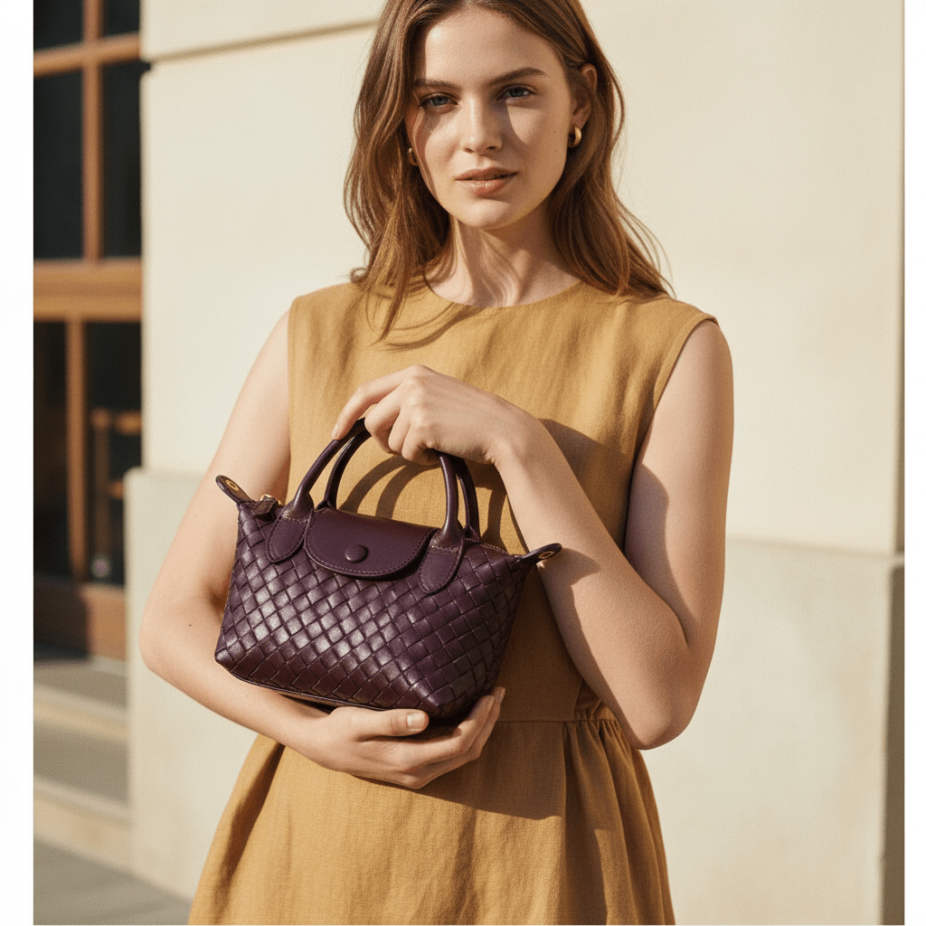 Kenia Woven mini crossbody bag - Laluva