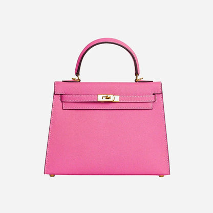 LALUVA - Kally Leather Bag Dark Pink - Laluva
