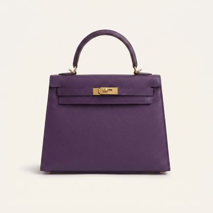LALUVA - Kally Leather Bag Dark Purple - Laluva