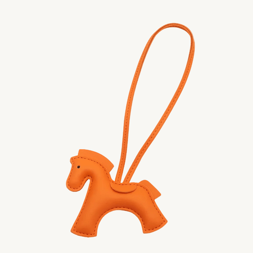 Leather Horse Charm Orange - Laluva
