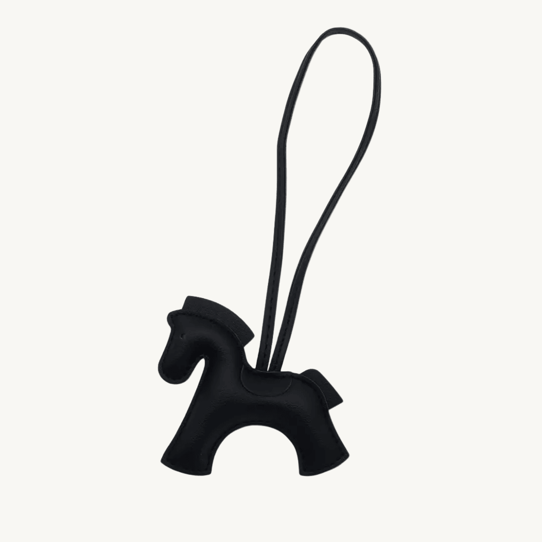 Leather Horse Charm Black - Laluva