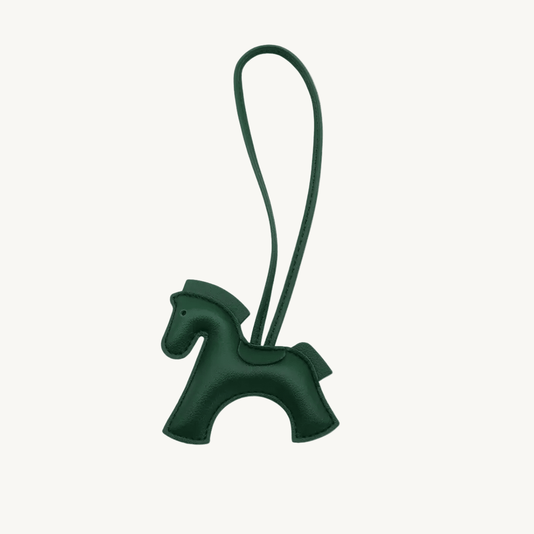 Leather Horse Charm Green - Laluva