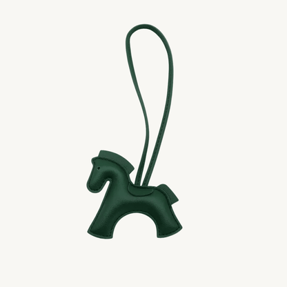 Leather Horse Charm Green - Laluva