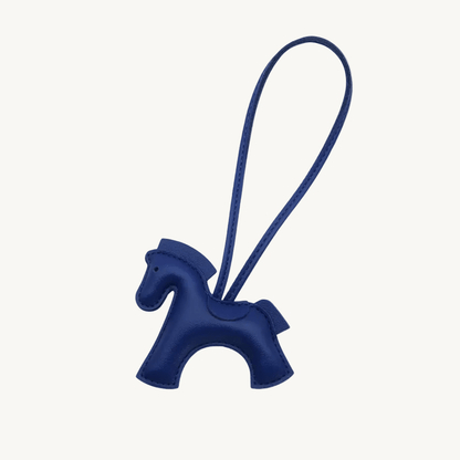 Leather Horse Charm Blue - Laluva
