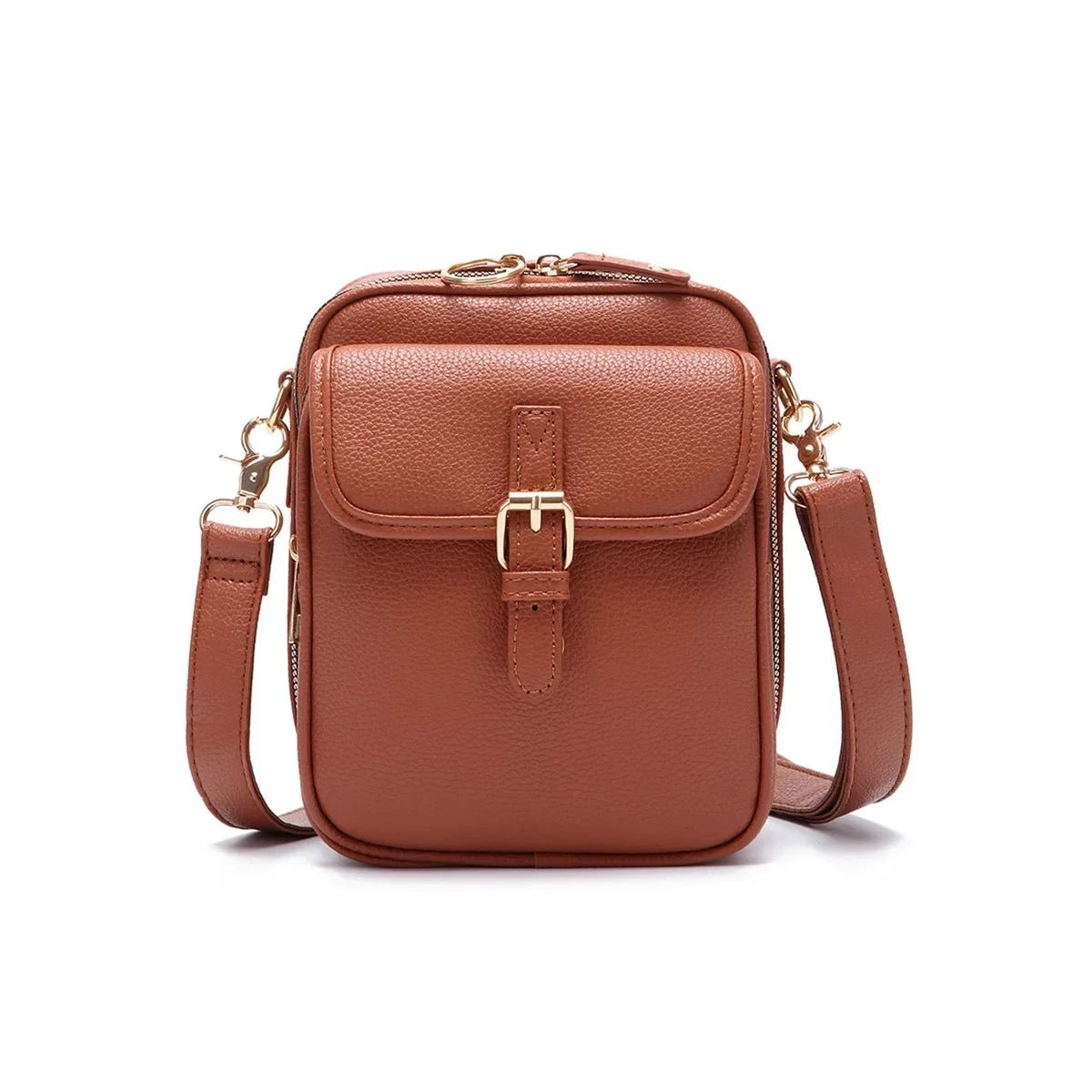 Lena Buckle-Flap Organizer Crossbody Bag - Laluva