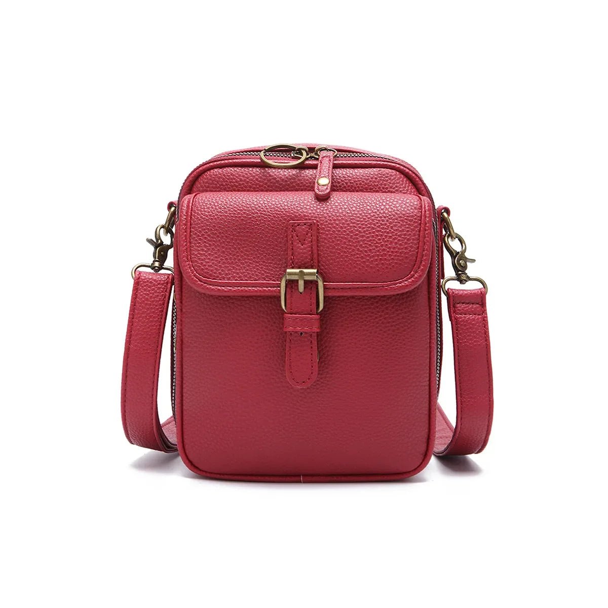 Lena Buckle-Flap Organizer Crossbody Bag - Laluva