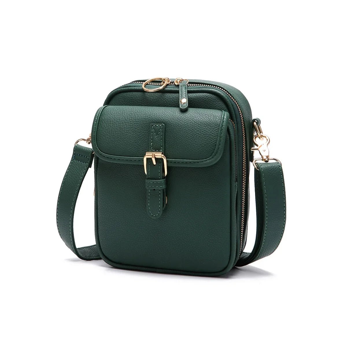 Lena Buckle-Flap Organizer Crossbody Bag - Laluva