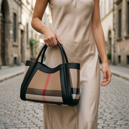 Livina Canvas Leather Tote Bag - Laluva