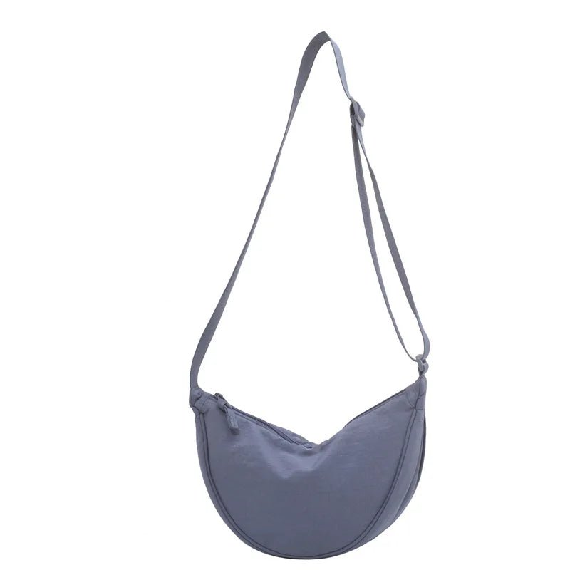 Maya Nylon Half-Moon Crossbody Bag - Laluva