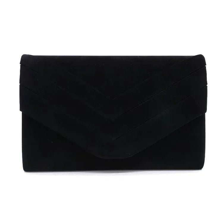 Odette Velvet Envelope Evening Bag - Laluva