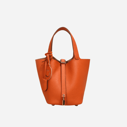 Picolle Leather Bag Orange - Laluva