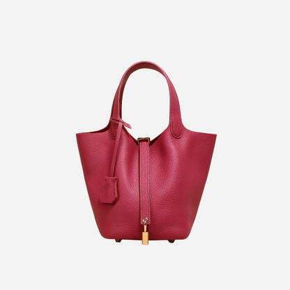 Picolle Leather Bag Magenta - Laluva