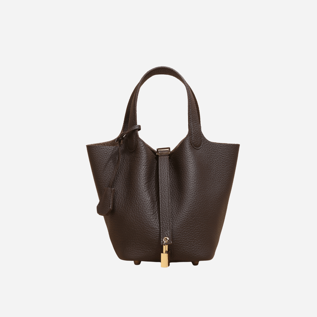 Picolle Leather Bag Dark Coffee - Laluva