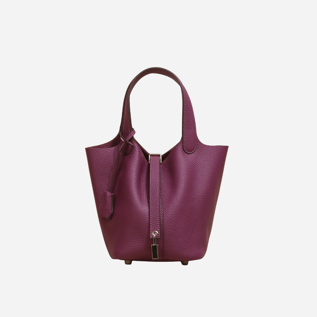Picolle Leather Bag Deep Purple - Laluva