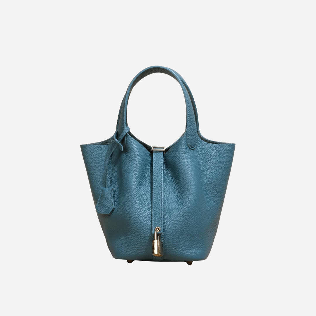 Picolle Leather Bag Deep Blue - Laluva