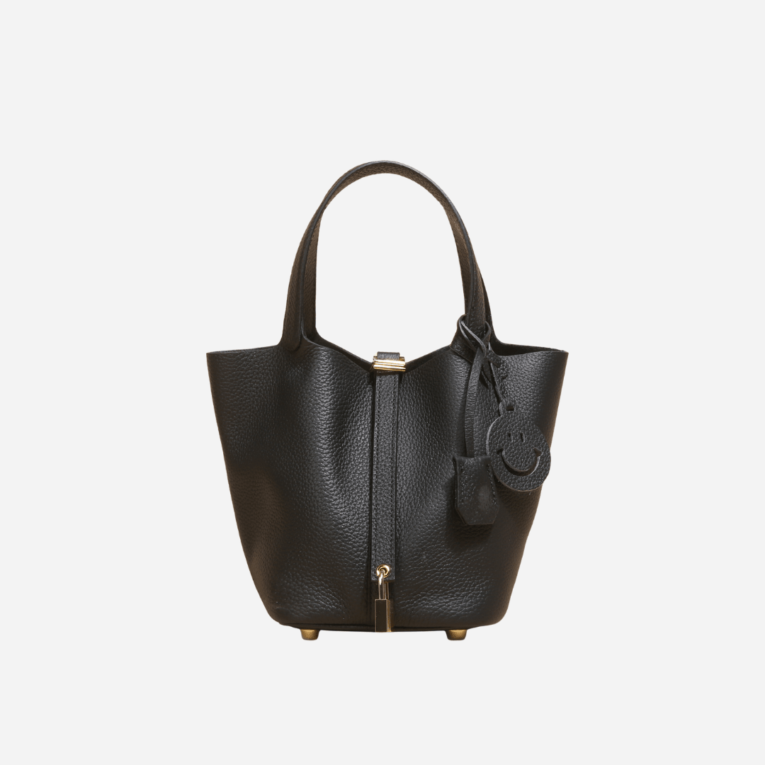 Picolle Leather Bag Black - Laluva