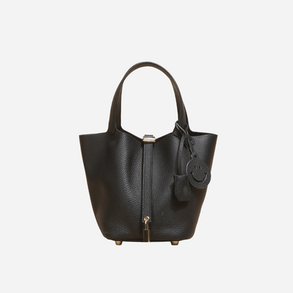 Picolle Leather Bag Black - Laluva