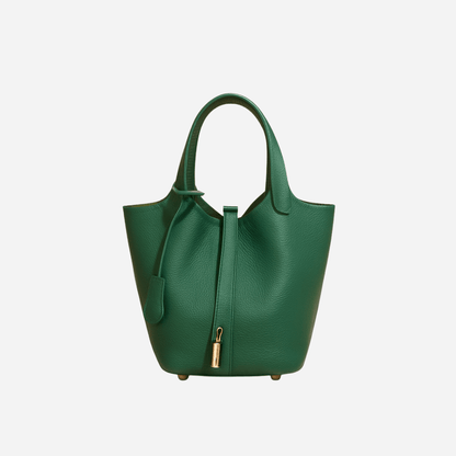 Picolle Leather Bag Dark Green - Laluva