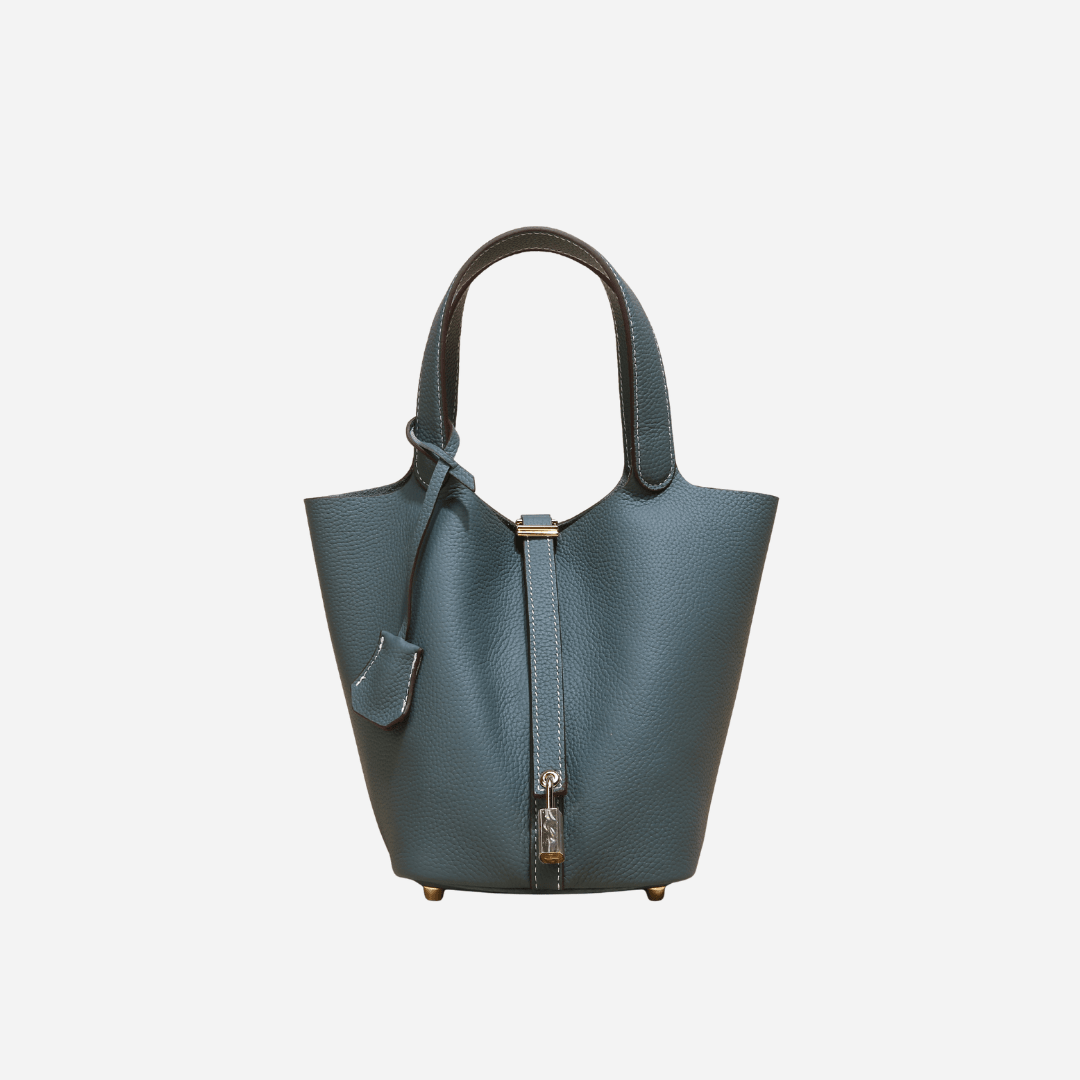 Picolle Leather Bag Teal Green - Laluva
